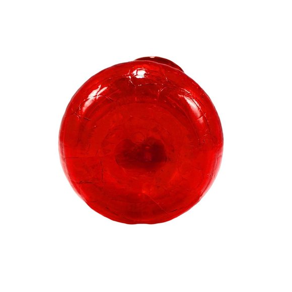 Vintage Pilgrim Hand Blown Glass Ruby Red Crackle Ruffled Top Vase WV - Picture 9 of 9